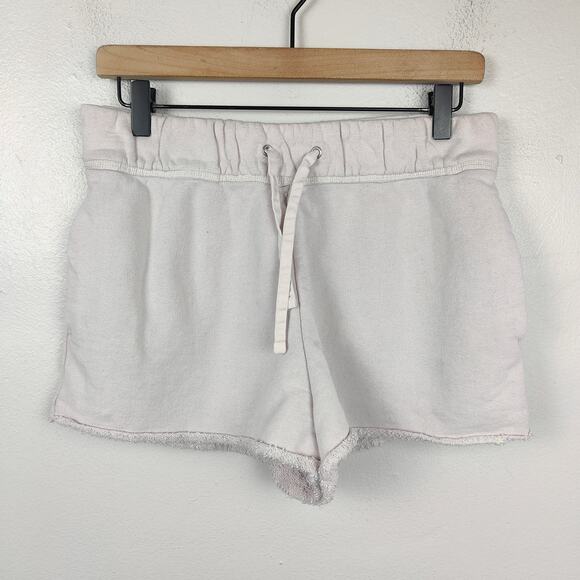 James Perse Sweat Shorts Womens Medium 2 Light Pink‎ Cotton Drawstring Lounge - Picture 1 of 9